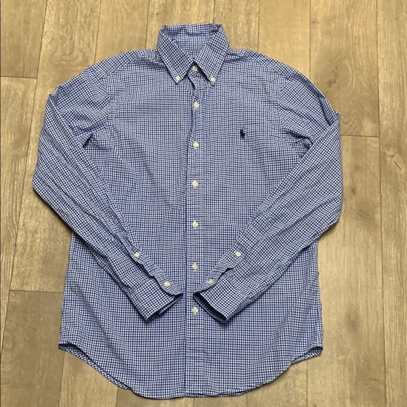 Mens Polo Ralph Lauren Gingham Casual Button Down Long Sleeve Shirt‎ - Picture 1 of 8